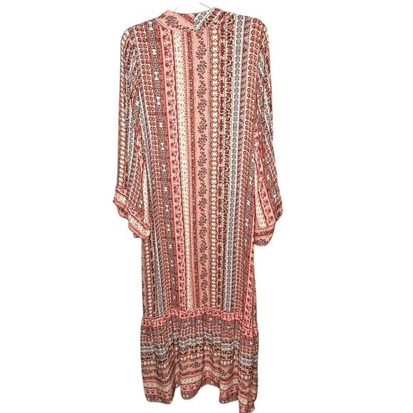 Miss Me Long Vintage Style Pattern Duster Maxi Boho Kimono Size Medium - Picture 2 of 11